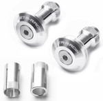 Zeta Silver 35mm O.D. Bar End Plugs (ZE48-7101)