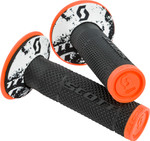 Scott SX II MX Neon Orange/Black Twist Throttle Grips + Donuts (219624-5857)