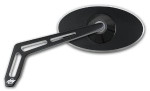 Pro-One Oval Black Left Billet Mirror w/Weekend Warrior Cutout Stem (102310B)