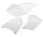 UFO Rear Side Panels | White Plastic | 2000-2025 Suzuki DRZ-400 (SU03979#041)