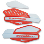 Powermadd Star Series Red/White MX Handguards w/Removable Vent Covers (34222)