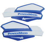 Powermadd Star Series Blue/White MX Handguards w/Removable Vent Covers (34221)