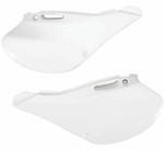 UFO White Plastic Rear Side Panels for '99-02 Kawasaki KX125/KX250 (KA03721#047)