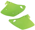 UFO Green Plastic Rear Side Panels for '92-93 Kawasaki KX125/KX250 (KA02745#026)