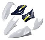 UFO Complete White/Blue/Yellow Plastic Body Kit (HUKIT615@999W)