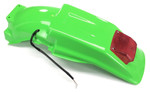 UFO Plastic Green Rear Fender w/Light for '90-94 Kawasaki KDX200 (KA02715#026)