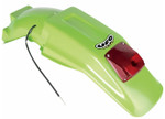 UFO Plastic Green Rear Fender w/Light for '90-94 Kawasaki KDX200 (KA02715#026)