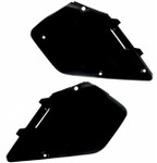 UFO Black Plastic Rear Side Panels for '96-00 Suzuki RM125/RM250 (SU02959#001)