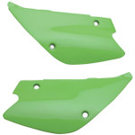 UFO Rear Side Panels | Green Plastic | '98-13 KX100 / '01-13 KX85 (KA03714#026)