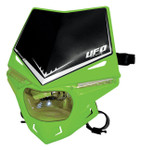 UFO Stealth LED Headlight & Green/Black Front Number Plate System (PF01715#026)