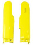 UFO Yellow Plastic Front Fork Tube Protectors '02-22 Suzuki RM85 (SU03907#102)