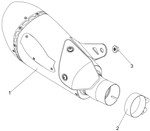 Yoshimura Alpha-T Slip-On Exhaust Muffler | Stainless w/Carbon Tip (13100BP520)