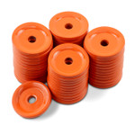Woodys Round Grand Digger Orange Aluminum Support Plates 48pk (ARG-3805-48)