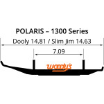 Woodys Dooly 8" Carbide Wear Bar Runner (DP8-1300)