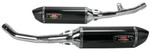 Yoshimura R-77 Dual Stainless/Carbon Signature Slip-On Mufflers (13150E0220)