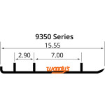 Woodys Extender Trail III Flat-Top 4" Carbide Wear Bar Runners (ESD3-9350)