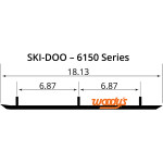 Woodys Trail Blazer IV Flat-Top 6" Carbide Wear Bar Runners (TSD4-6150)