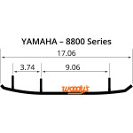 Woodys Extender Trail III Flat-Top 4" Carbide Wear Bar Runners (EYV3-8800)