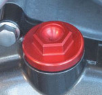 Works Connection Red Aluminum Oil Filler Plug (24-001)