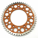 Renthal TwinRing Aluminum/Steel Orange Rear Sprocket 50 Tooth (2240-520-50GPOR)