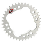 Renthal Ultralight Aluminum Rear Sprocket Silver 37 Tooth (437U-520-37GBSI)