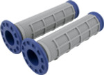 Renthal Dual Compound 1/2 Waffle Thumb Throttle Blue/Gray Grips (G170)