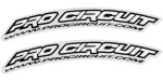 Pro Circuit Black/White .com Front Fender Decals (DC0010)