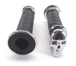 Pro Grip Skull Cruiser Black/Chrome Grips for 7/8" Handlebars (PA0862CRSK02)