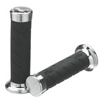 Pro Grip Model 862 Chrome/Black Cruiser Grips for 1" Handlebars (PA0862HDCR02)