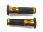 Pro Grip Model 728 Superbike Anodized Gold Aluminum/Blk Grips (PA0728OECROR-359)