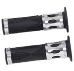 Pro Grip Model 728 Superbike Polished Aluminum/Black Grips (PA0728OECRAR-319)