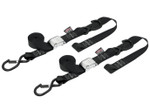 Powertye 1.5" Cam Buckle w/safety-Latch Hooks & Black Soft-Tye (29622-S)