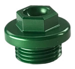 Works Connection Aluminum Oil Filler Plug Green (24-198)