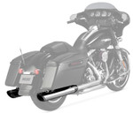 Vance & Hines Twin Slash Rounds Chrome 4" Slip-On Exhaust (16763)