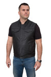 Fulmer 500 Legion Mens Leather Motorcycle Vest