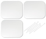 UNI White Plastic Number Plates 3pk (NP-300 W/C)