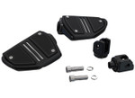 Ciro Twin Rail Footrests Black w/2018-Up M8 Softail Driver Mount (61427)
