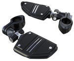 Ciro Twin Rail Footrests w/Hingeless Clamps and Clevis Black (60523)
