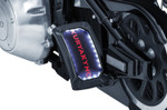 Kuryakyn Nova LED Curved Vertical Mount Gloss Black License Plate Holder (3191)