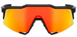 100% Speedcraft Sunglasses Soft Tact Black w/HiPER Red Multilayer Mirror Lens