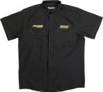 Moose Team Shop Mens Button Up Short Sleeve Shirt