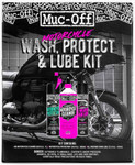 Muc-Off Motorcycle Wash, Protect, Lube Kit (20095US)