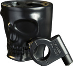 Kruzer Kaddy Skull Flat Black Bar Mounted Cup Holder (1080)