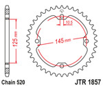 JT Steel Rear Sprocket 38 Tooth (JTR1857.38)