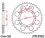 JT Steel Rear Sprocket 41 Tooth (JTR819/2.41)