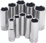 Performance Tool 3/8" SAE 6 Point Deep Socket Set (W38300)