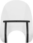 Memphis Shades 17" Slim Clear w/Black Strap Windshield w/9" Cutout (MEB4220)