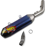 FMF Factory 4.1 RCT Blue Anodized Titanium Slip-On Muffler (045633)
