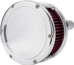 Feuling BA Series Chrome Body - Solid Cover - Red Air Cleaner Kit (5437)