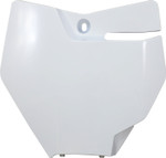UFO White Plastic Front Number Plate (GG07116-041)